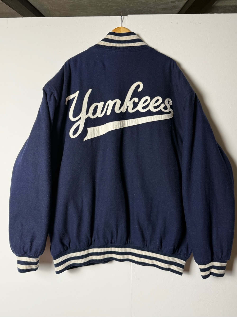 Vintage JH Design New York Yankees Wool Varsity Jacket 5XL Made in USA - Picture 5 of 13